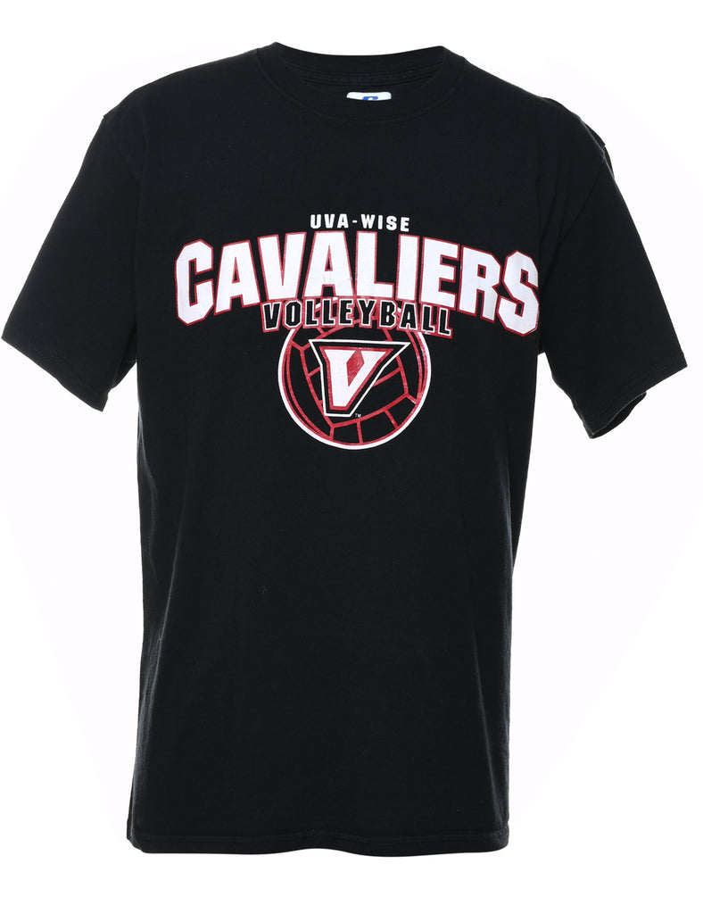 Cavaliers Black, Red & White Printed T-shirt - M