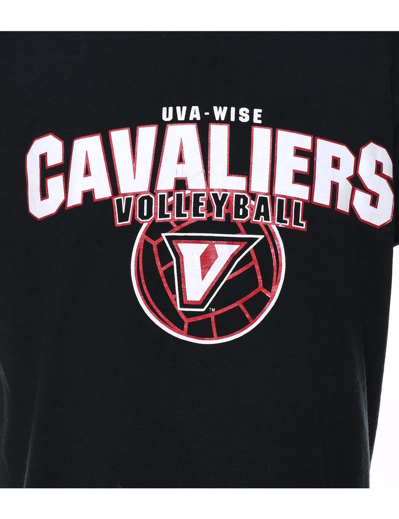 Cavaliers Black, Red & White Printed T-shirt - M