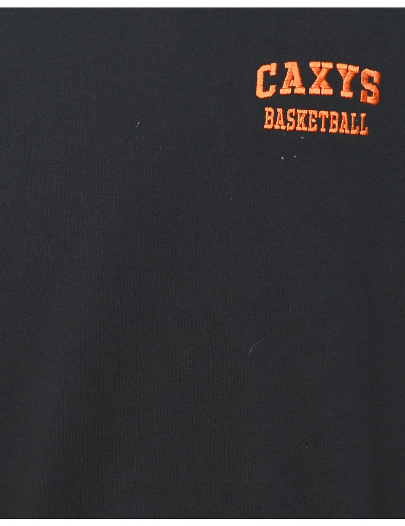 CAXYS Basketball Vintage Printed Sweatshirt - L