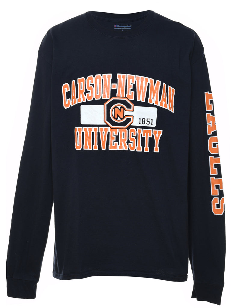 Champion Black & Orange Carson-Newman University Printed T-shirt - L