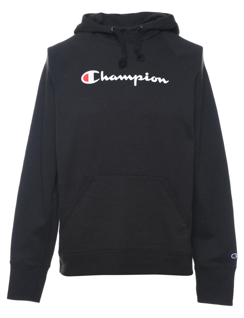 Champion Black Printed Hoodie - M