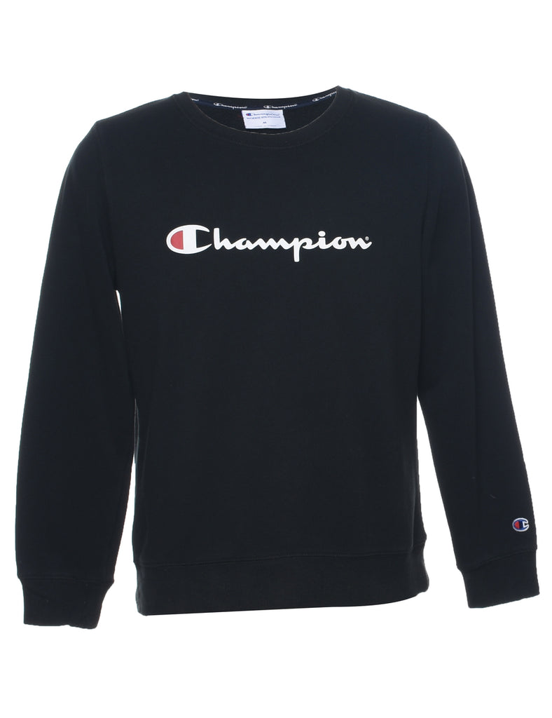 Champion Black Printed Sweatshirt - M