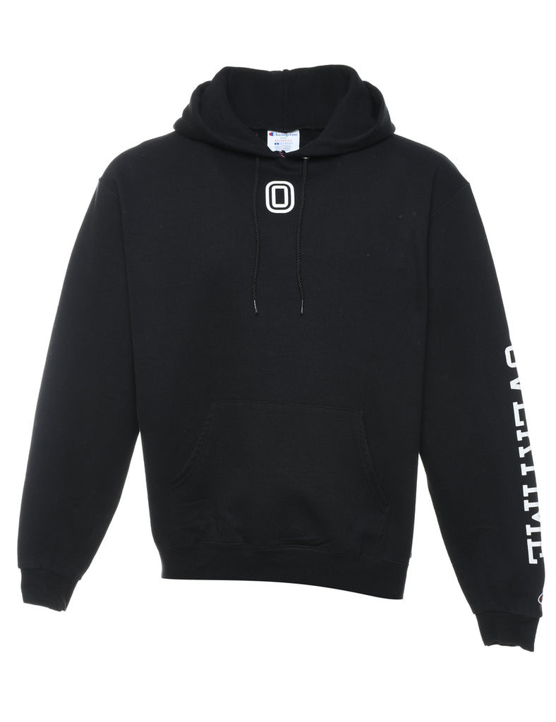 Champion Black & White Printed Hoodie - L