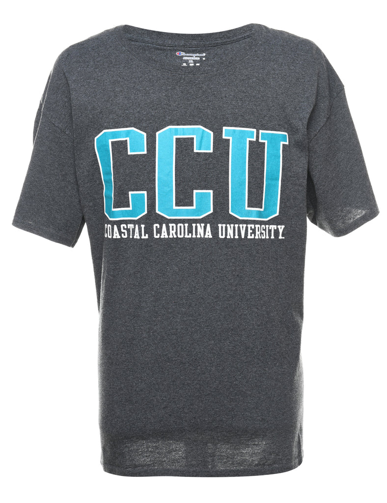 Champion CCU Printed Grey & Blue T-Shirt - XL