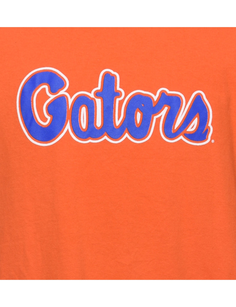 Champion Gators Purple & Orange Printed T-shirt - XL