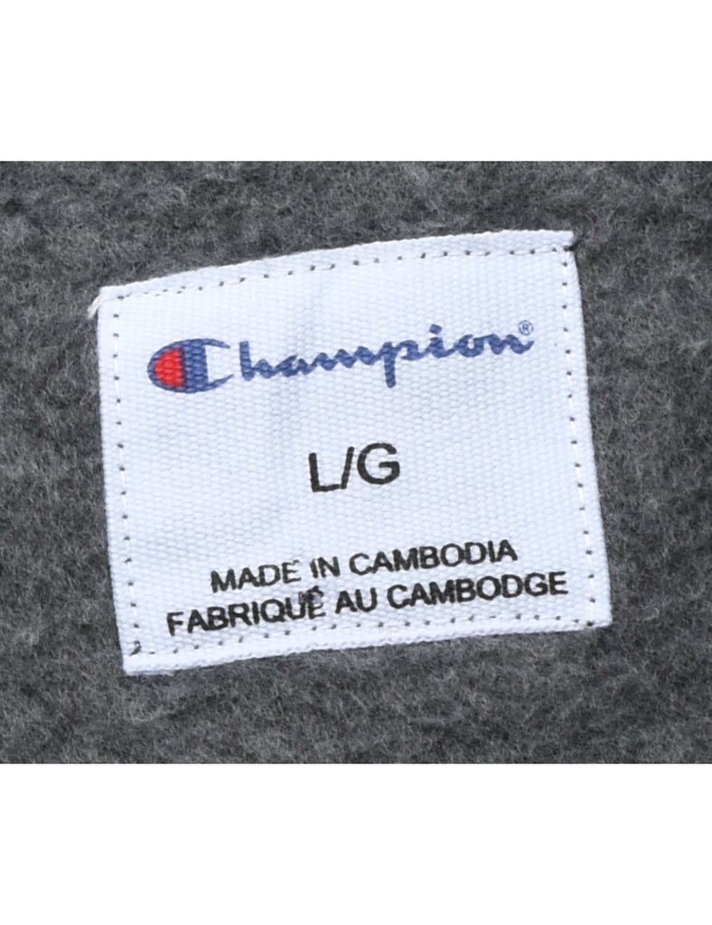 Champion Grey Hooded Sweatshirt - L