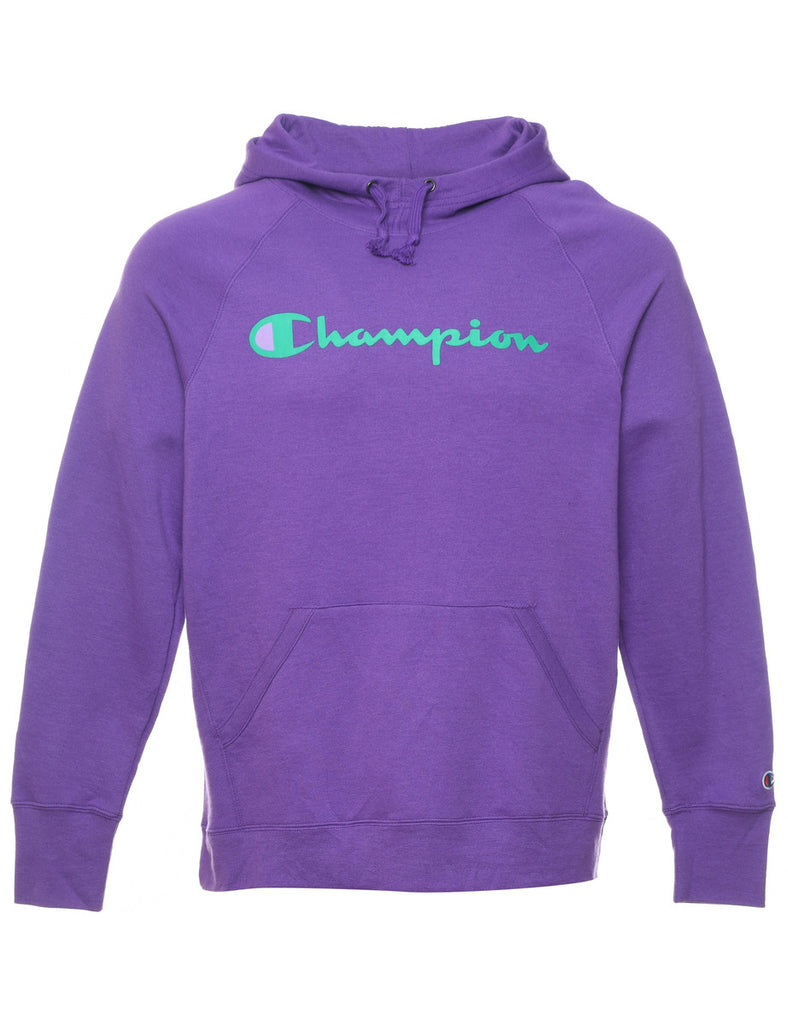 Champion Purple Printed Hoodie - L