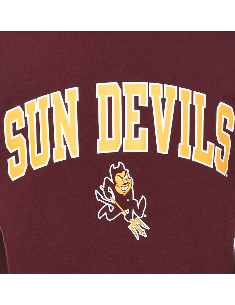 Champion Sun Devils Maroon & Yellow Sweatshirt - XS