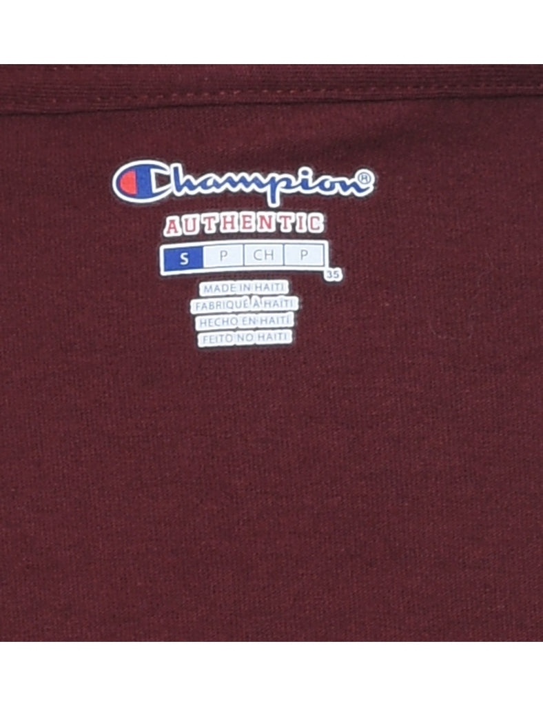 Champion VCOM Maroon & Orange Printed T-shirt - S