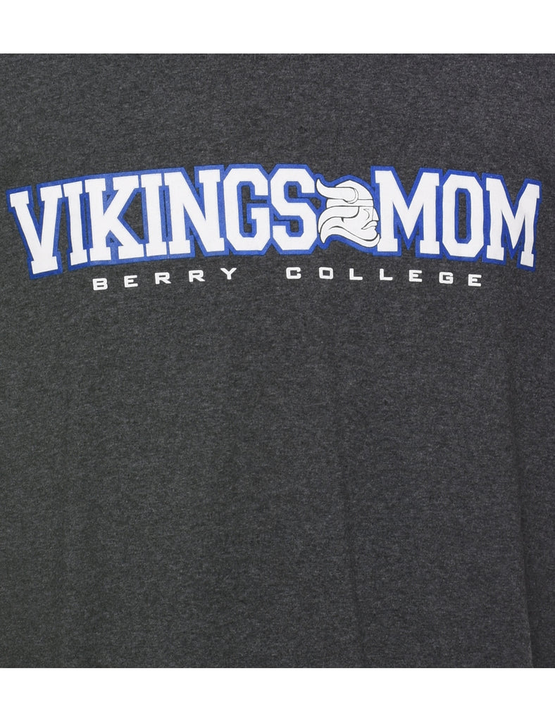 Champion Vikings Mom Grey & Purple Printed T-shirt - XL