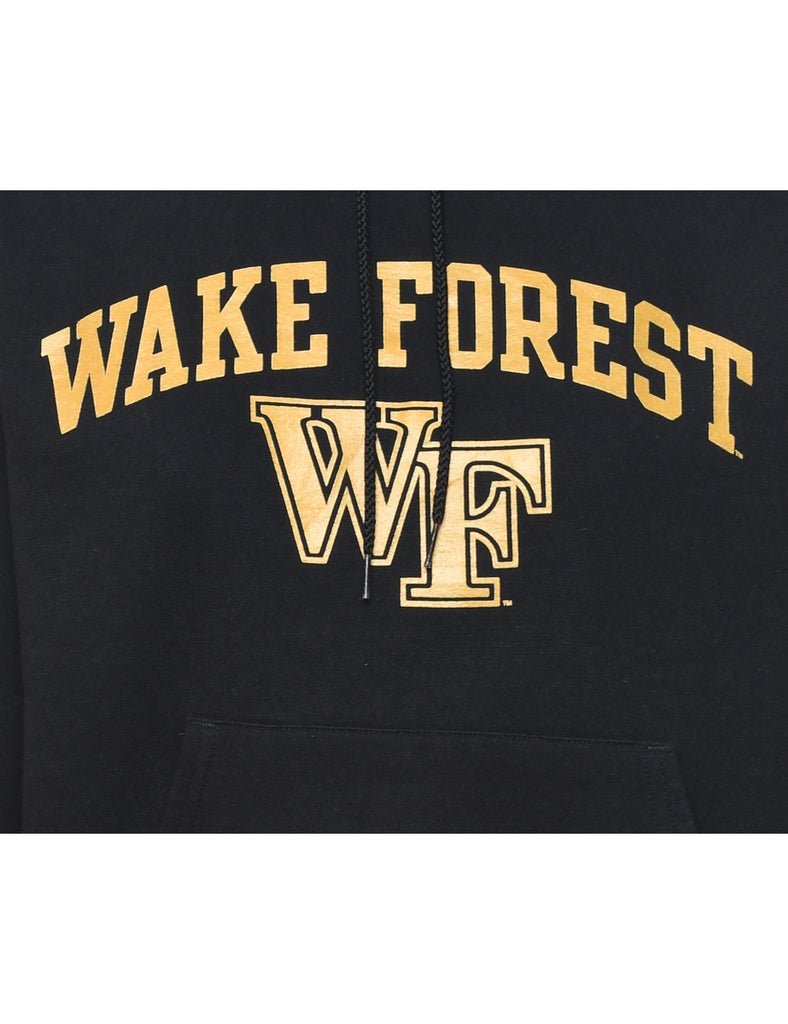 Champion Wake Forest Printed Black & Yellow Hoodie - S