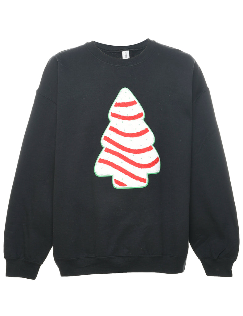 Christmas Tree Design Sweatshirt - XL