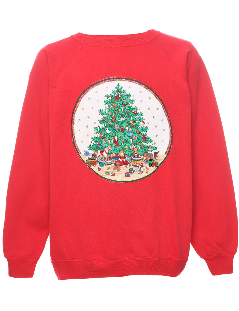 Christmas Tree Design Sweatshirt - XL