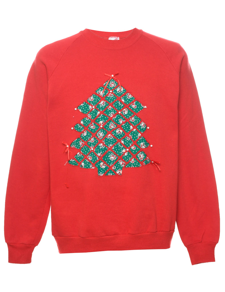 Christmas Tree Design Sweatshirt - XL