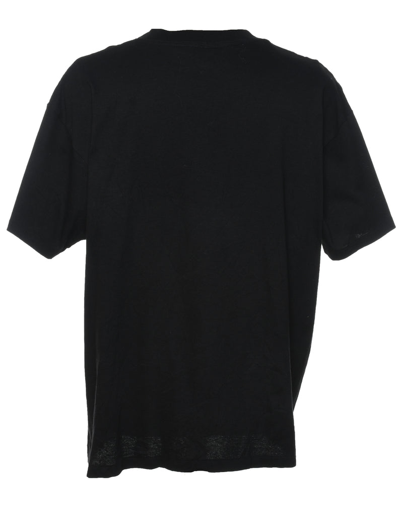 Classic Black Hard Rock Printed T-shirt - XL