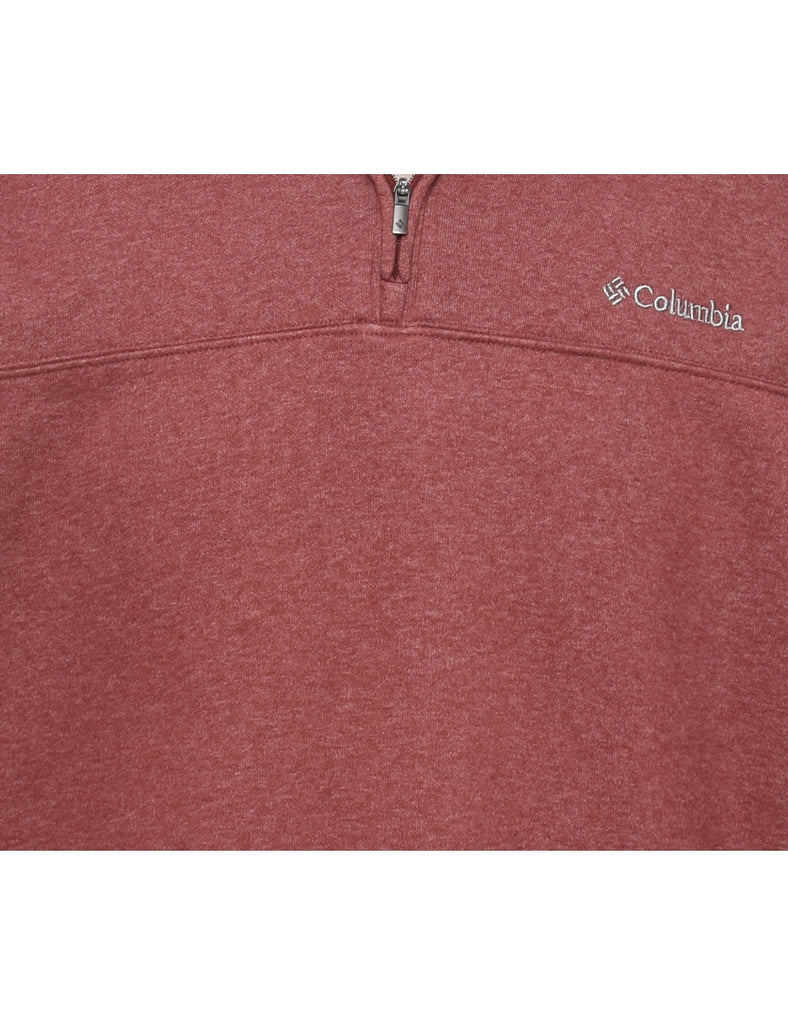 Columbia Quarter-Zip Plain Sweatshirt - L