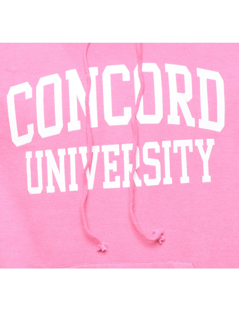 Concord University Pink & White Printed Hoodie - M