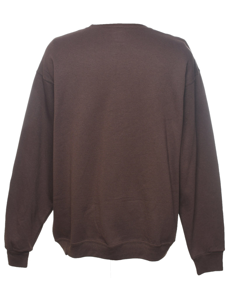 Dark Brown Plain Sweatshirt - XL