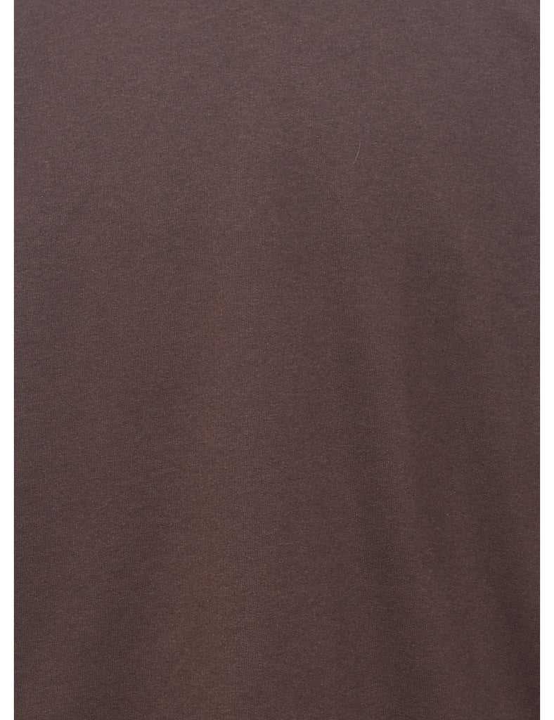 Dark Brown Plain Sweatshirt - XL