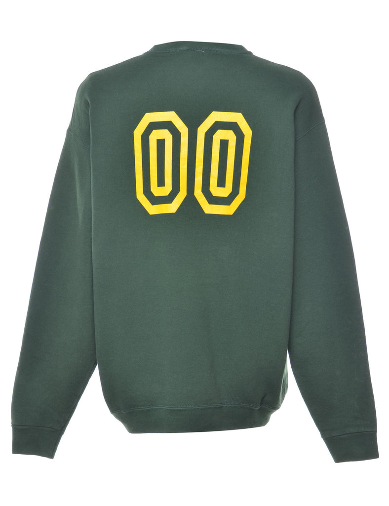 Dark Green Printed Sweatshirt - XL