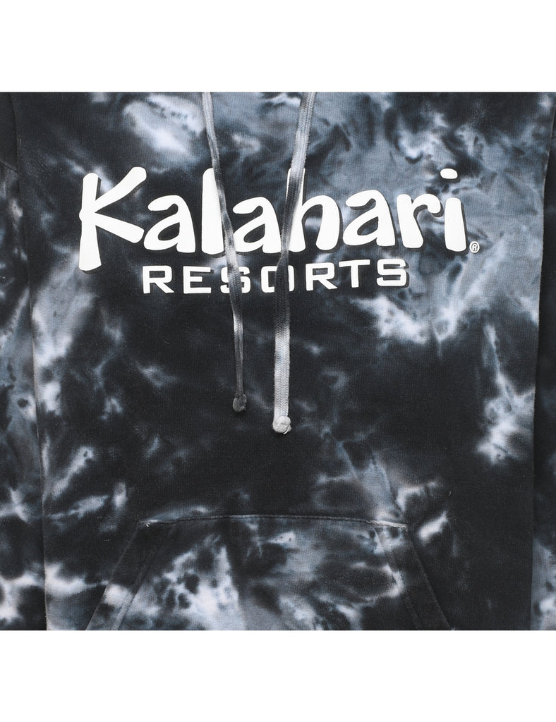 Dark Grey & Black Kalahari Resorts Printed Hoodie - M