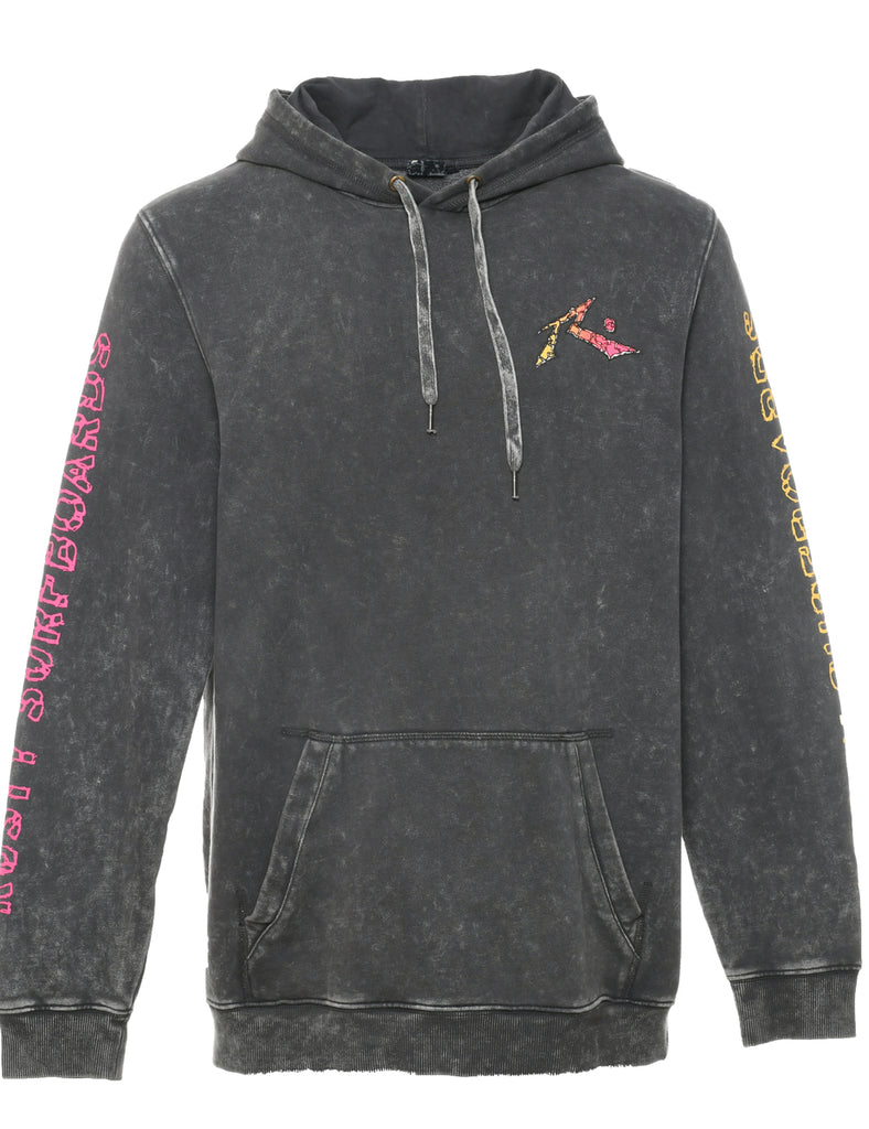 Dark Grey Hooded Sweatshirt - L