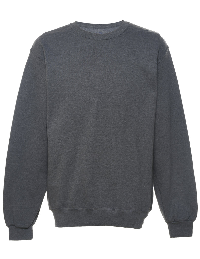 Dark Grey Plain Sweatshirt - M