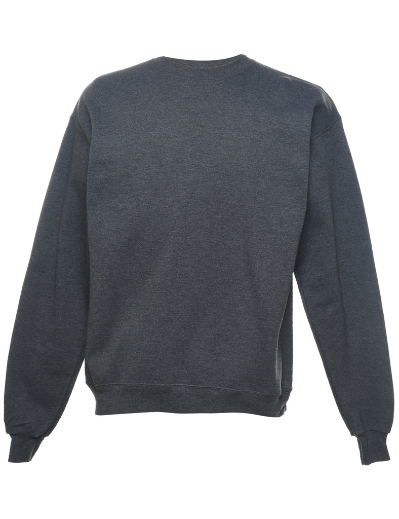 Dark Grey Plain Sweatshirt - L