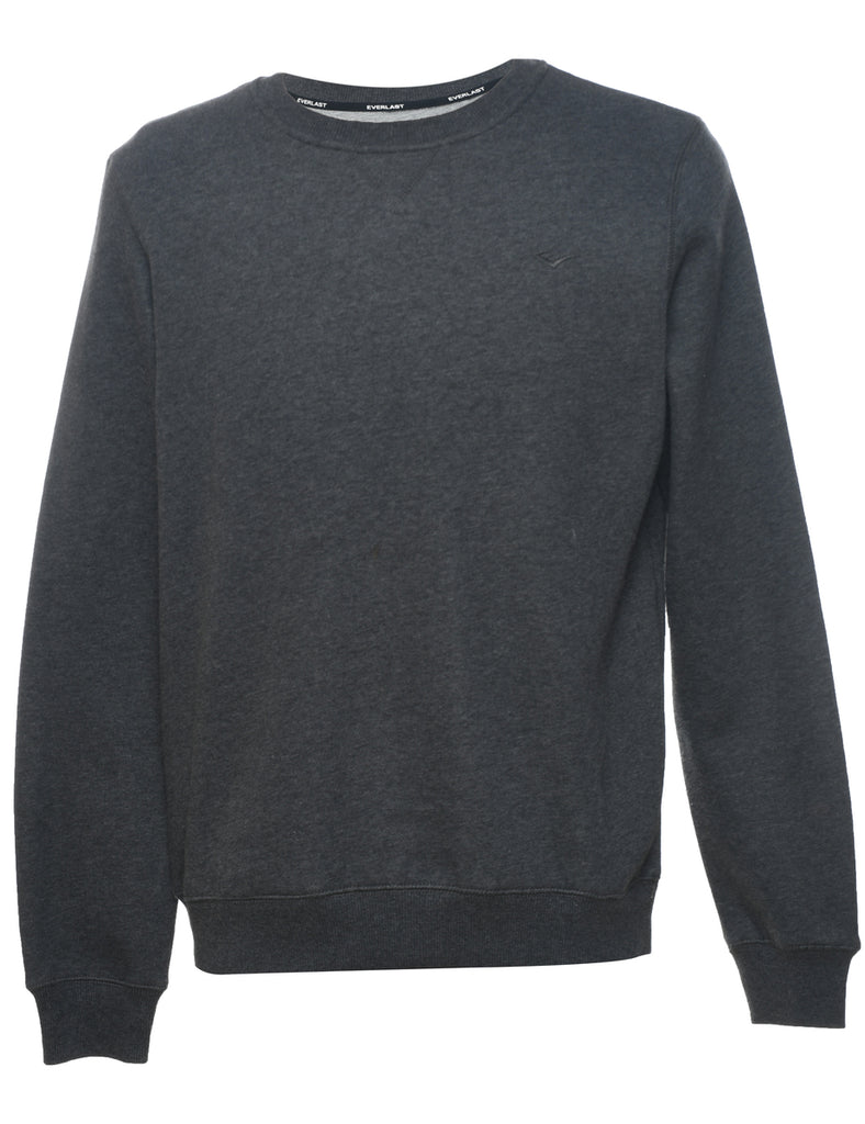 Dark Grey Plain Sweatshirt - M