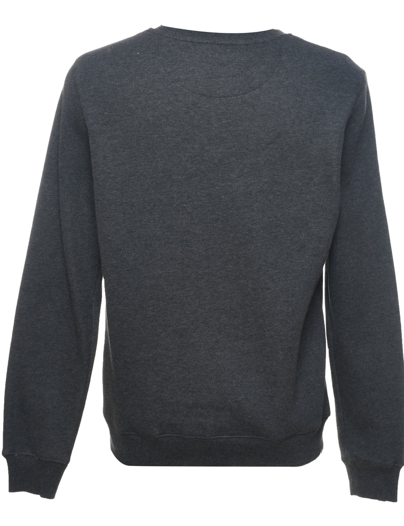 Dark Grey Plain Sweatshirt - M