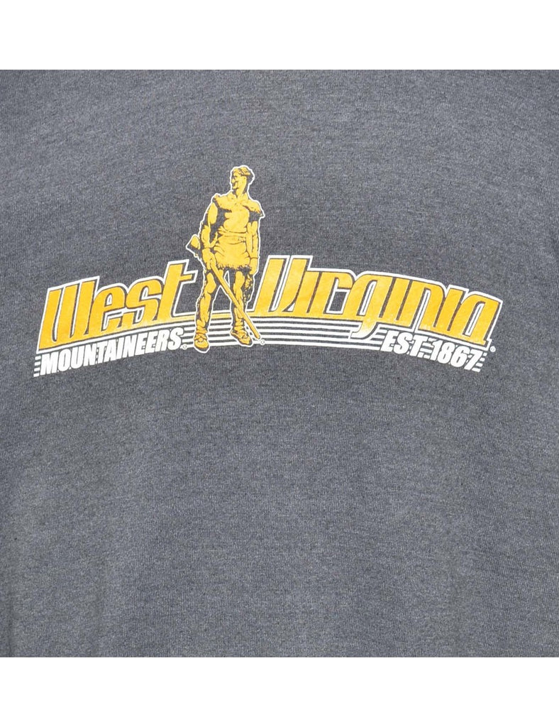 Dark Grey West Virginia Printed Sweatshirt - L