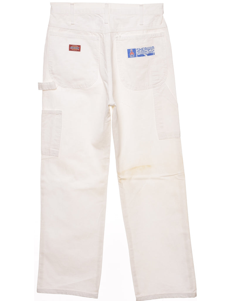 Dickies White Straight-Fit Workwear Jeans - W32 L30