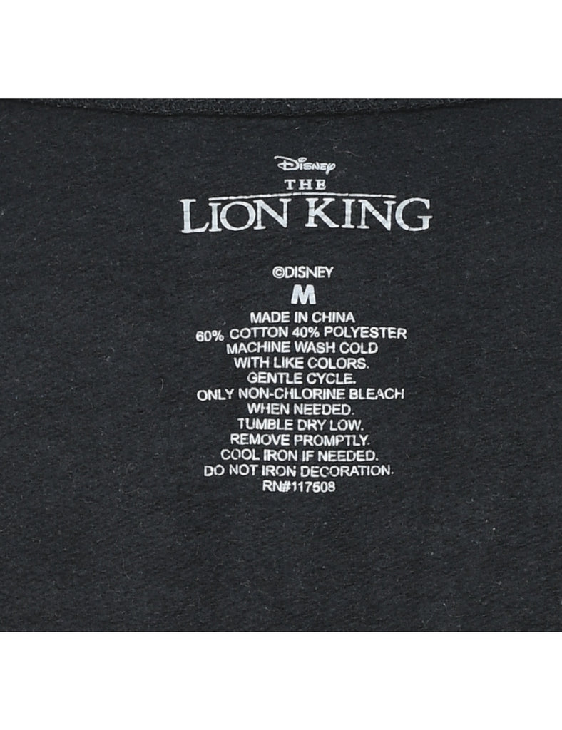 Disney Lion King Simba Black & Yellow Cartoon Sweatshirt - M