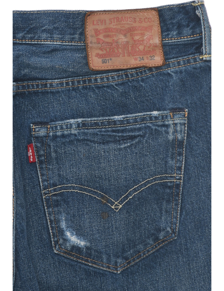 Distressed Levis 501 Jeans - W34 L32