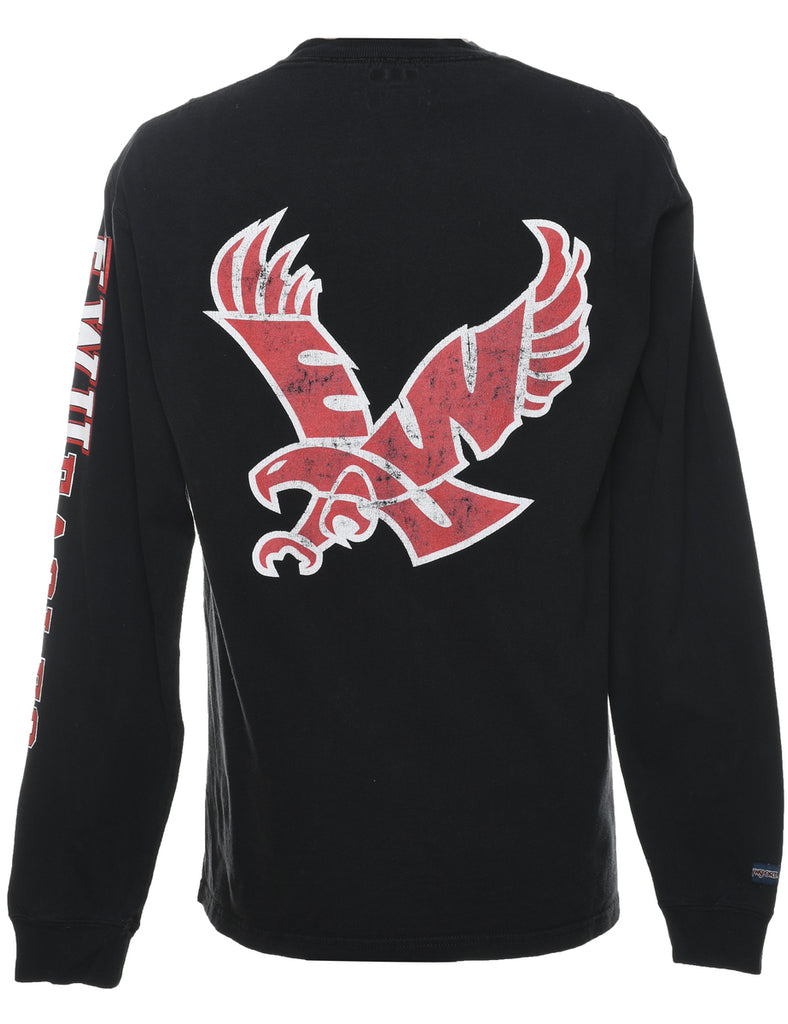 Eastern Washington University Black, Red & White Printed T-shirt - M