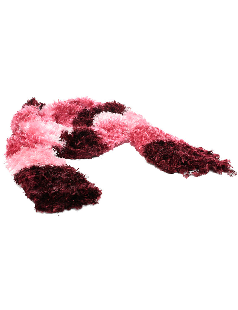 Faux Fur Colour Block Winter Scarf - M