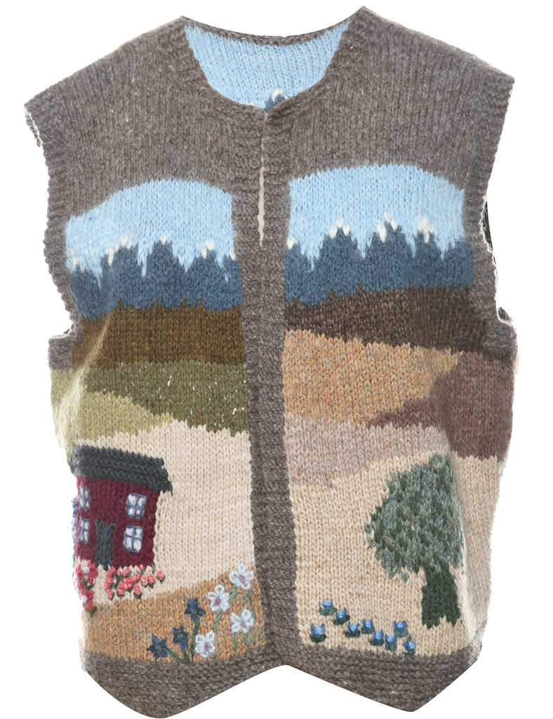 Festive Season Christmas Sweater Vest - L