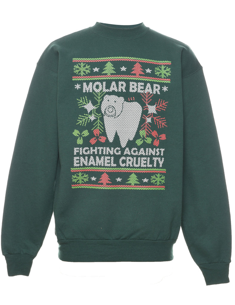 Festive Season Molar Bear Christmas Sweatshirt - S