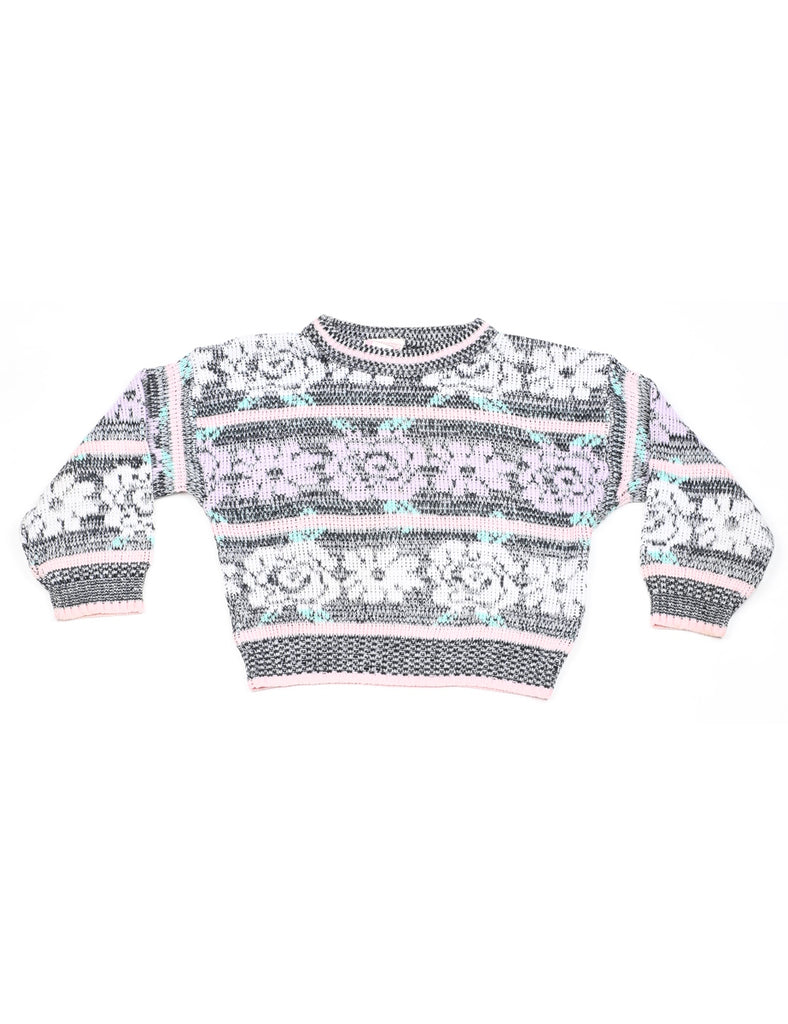 Floral Multi-Colour Round Neck Knit - 6-12 MONTHS