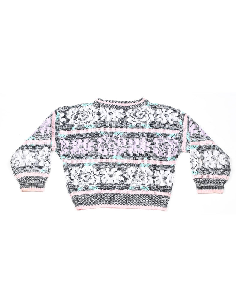 Floral Multi-Colour Round Neck Knit - 6-12 MONTHS