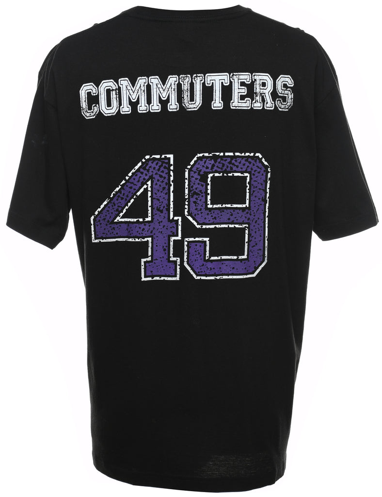 GCU Printed Black & Purple T-shirt - L