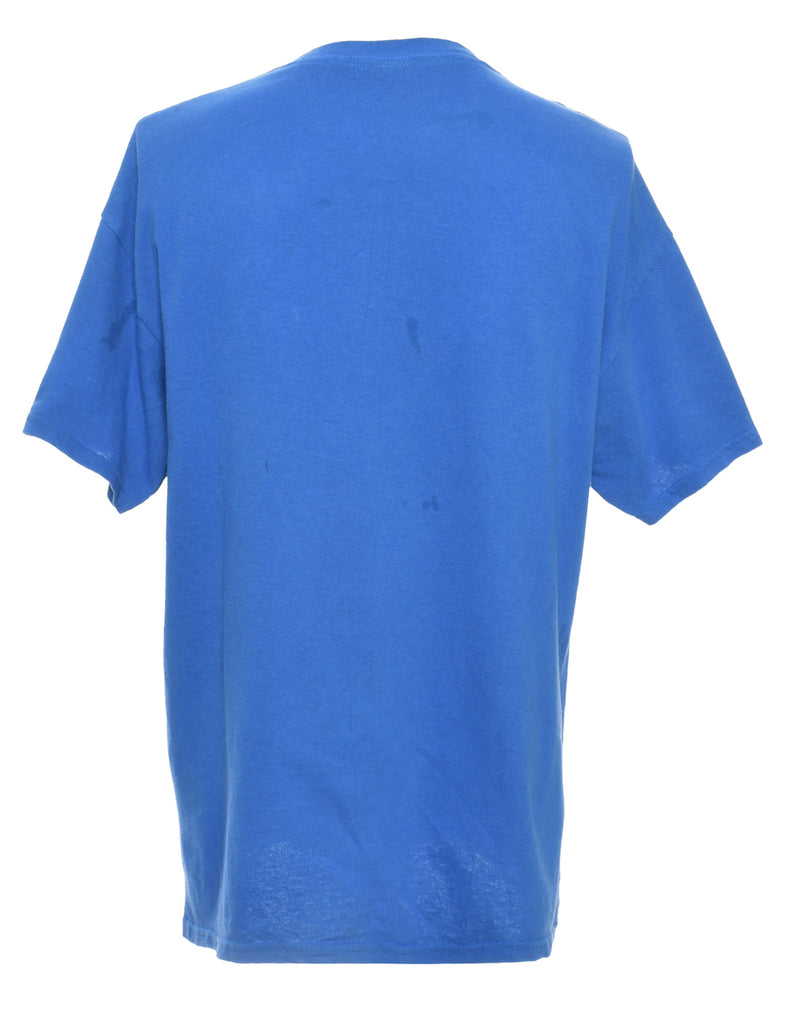 Gildan Blue Basketball Design Sports T-shirt - L