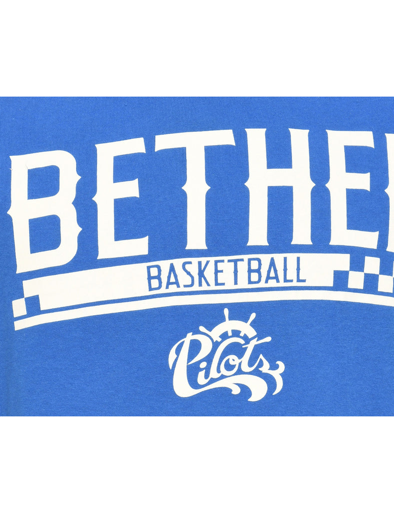 Gildan Blue Basketball Design Sports T-shirt - L