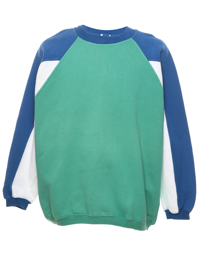 Green & Blue Contrast Sweatshirt - XL