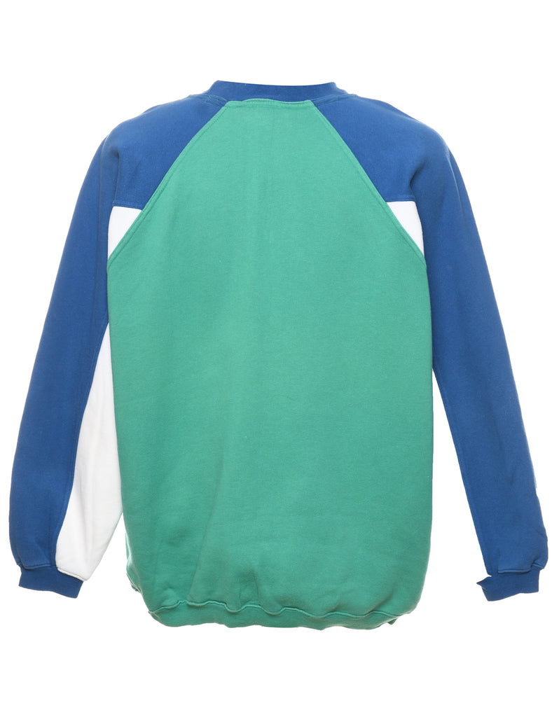 Green & Blue Contrast Sweatshirt - XL