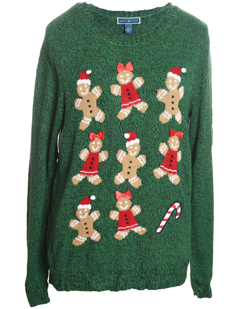 Green Christmas Jumper - XL