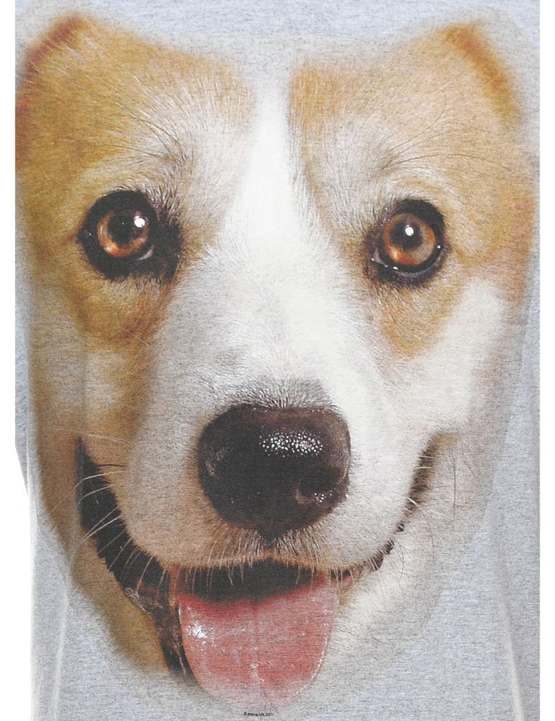 Grey Dog Design Light Grey & Light Brown Animal T-shirt - XL