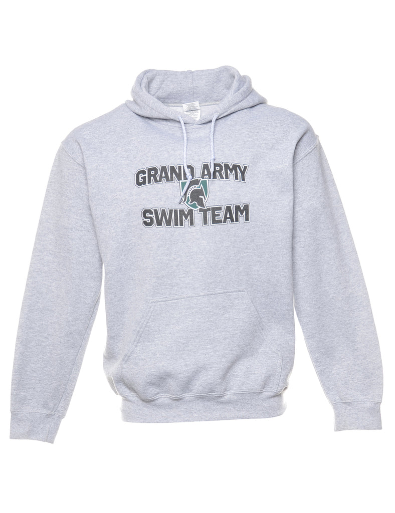 Grey Grand Army Swim Team Printed Hoodie - S