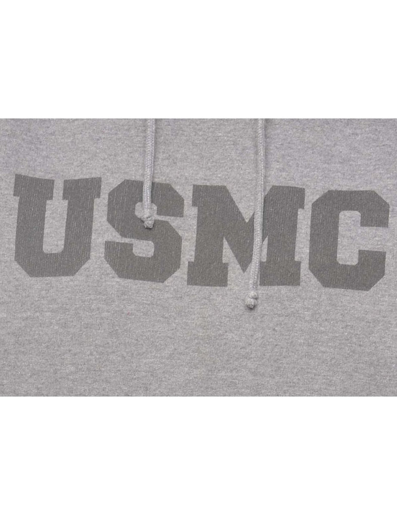 Grey USMC Hoodie - S