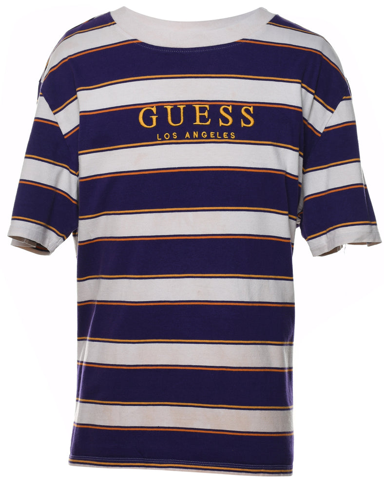 Guess Striped Y2K T-Shirt - L